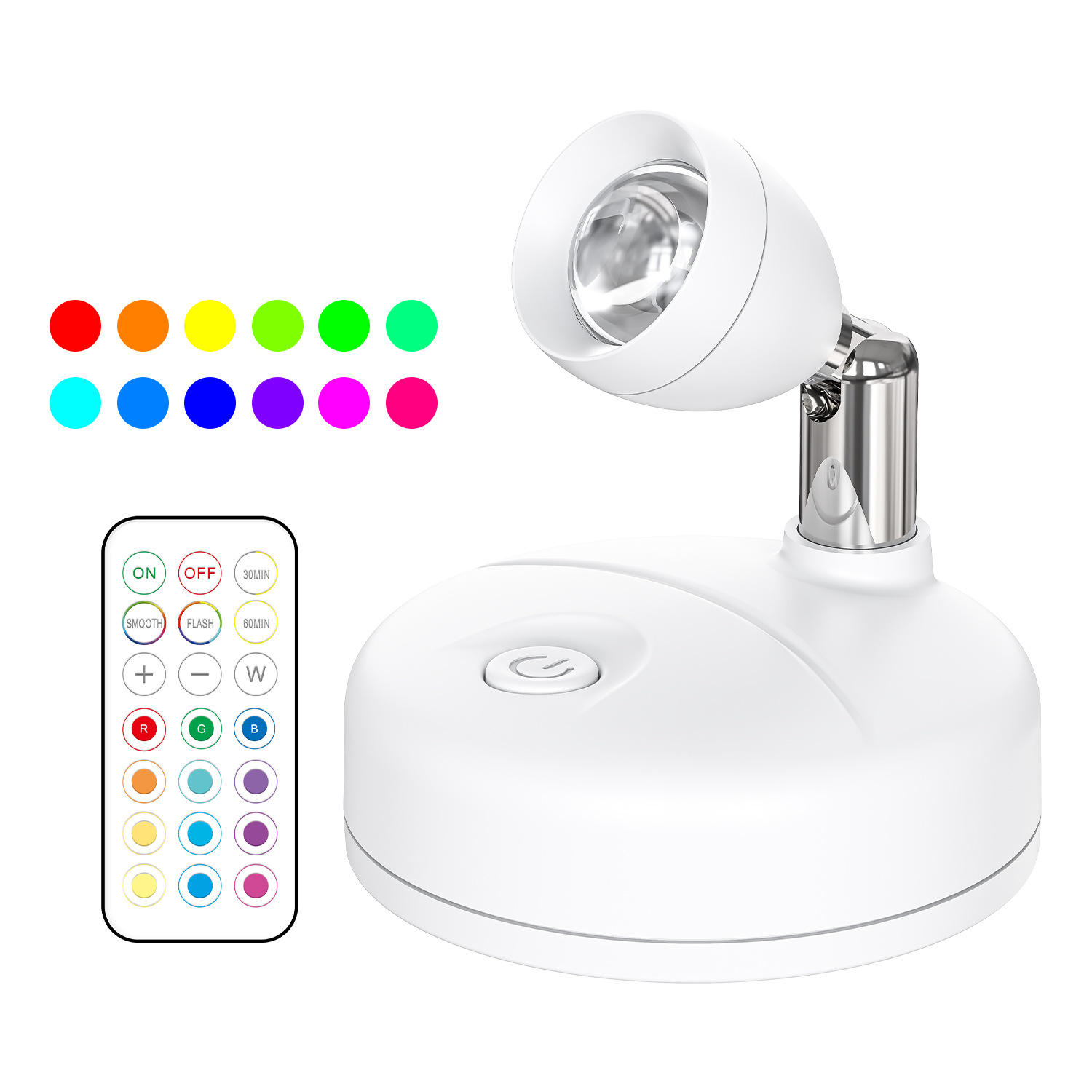1 Lamp + 1 Remote Control set-White 2