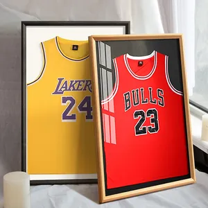 Wood Photo <strong>Frame</strong> With Plastic Glass Jersey Display Box Jersey <strong>Frame</strong> Display Case Poster Shadow Box - Product Image 1