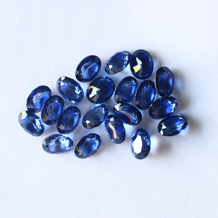 SGARIT-مجوهرات راقية ، أحجار كريمة ، قطع بيضاوية, قطع الأحجار الكريمة الطبيعية ، الياقوت الأزرق ، لصنع المجوهرات ، أحجار كريمة أصلية ، الأوجه ، الياقوت ، 3 أمبير