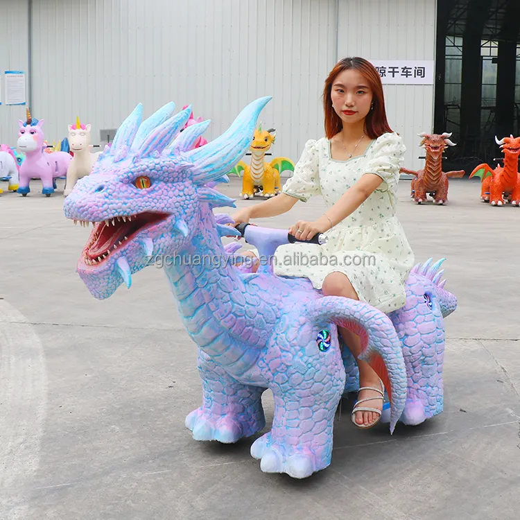 Personalizar diseño único diversión feria realista animatronic paseo dragón para Centro Comercial