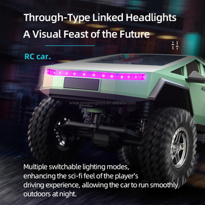 C8818 yeni 1:18 öykünme Tesla modeli araç yüksek şasi akıllı bağlantı işıkları çocuklar için Cybertruck RC Off Road araba modeli - Product Image 4