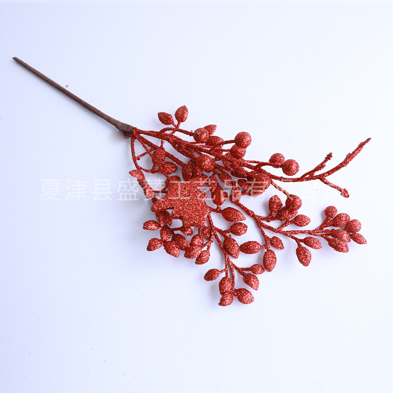 Flash rouge avec branches de feuilles-35cm