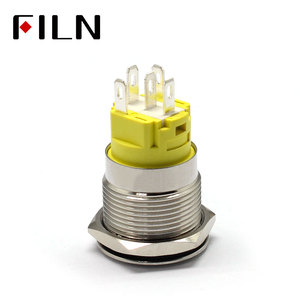 Impermeabile IP67 Metallo LED di Avvertimento Indicatore luminoso di Segnale Lampada Pilota push button switch Filo 3V 5V 12V 220v a scatto momentaneo - Product Image 4