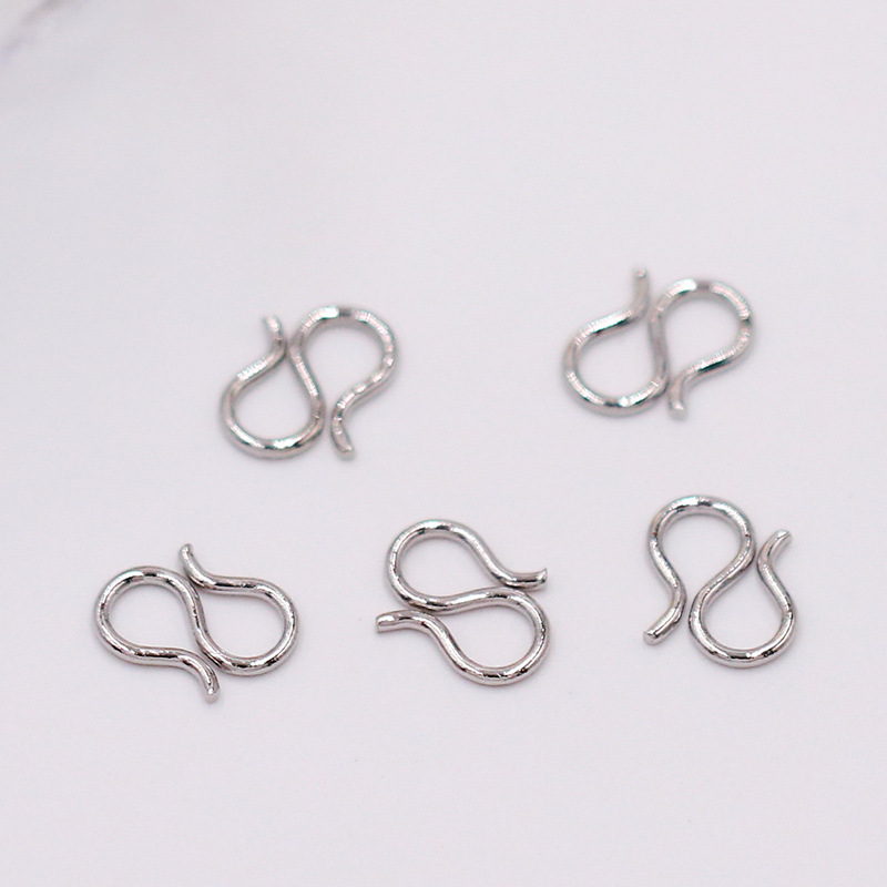 White gold S-shaped buckle