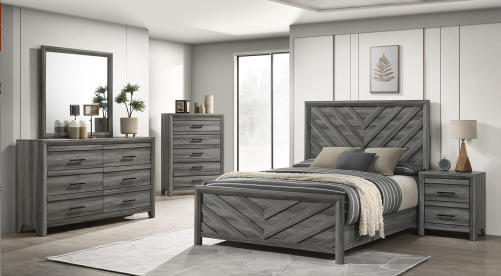 Gray + Wood + 5 Piece Set