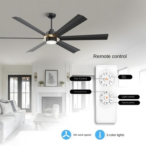ホームホテル95RPM72インチ8ファンブレードDCモーター6スピード45wモーター<span class=keywords><strong>LED</strong></span>ライト付き18wホームシーリングファンリモコン