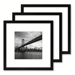 <strong>11x17</strong> DIY Wood Poster <strong>Frame</strong> Display 8x12 Mat Die Cutting Iron Metal Type Picture Display <strong>Frame</strong> Black Poster <strong>Frame</strong> for Picture - Product Image 1
