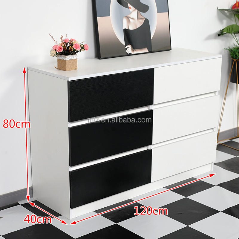 Blanc + noir 3 tiroirs + blanc 3