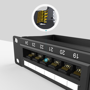 2022 año actualización 24 puertos Cat6 Patch Panel equipo de red de alto rendimiento