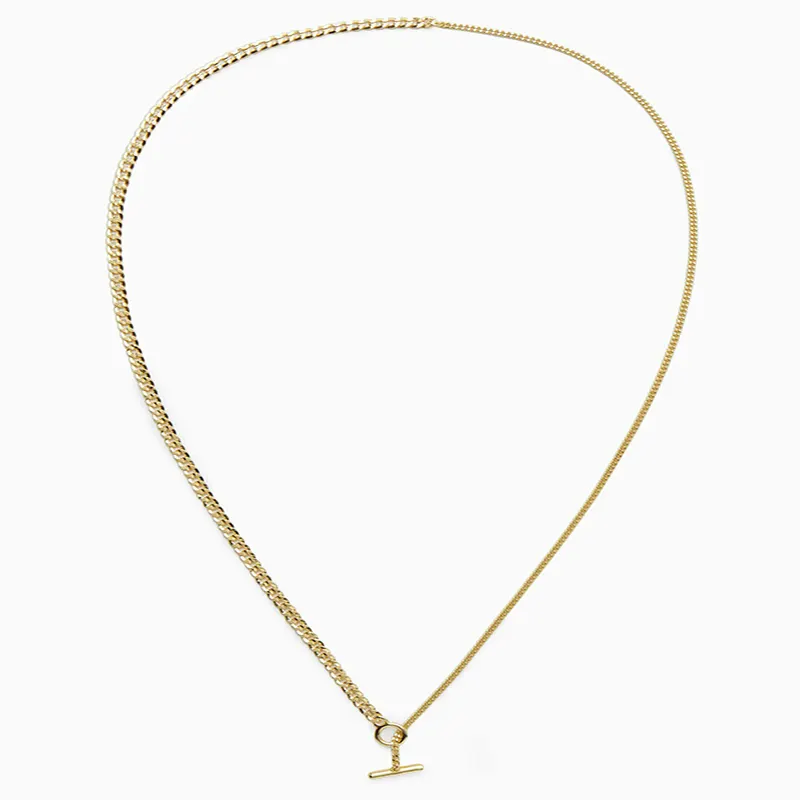 Materiale d'ottone di alta qualità 18K placcato oro belle girocolli collane semplice catena d'oro per le ragazze