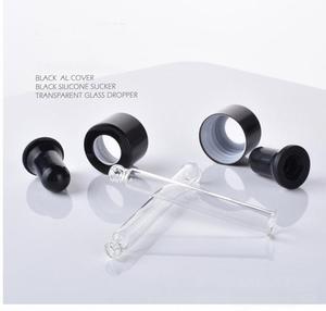 Hot Sale Empty 5ml 10 20 30 40 50 <strong>100</strong> <strong>ml</strong> Matte Black Essential Oil Glass Dropper Bottle with Packaging <strong>Box</strong> - Product Image 2