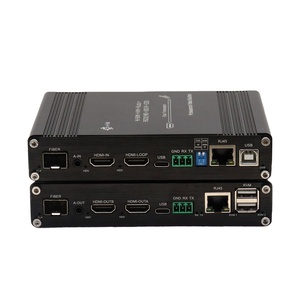 Extensor de fibra KVM multifuncional 4K 60Hz con Ethernet 10/100M, audio externo, IR y RS232 o RS485 - Product Image 1