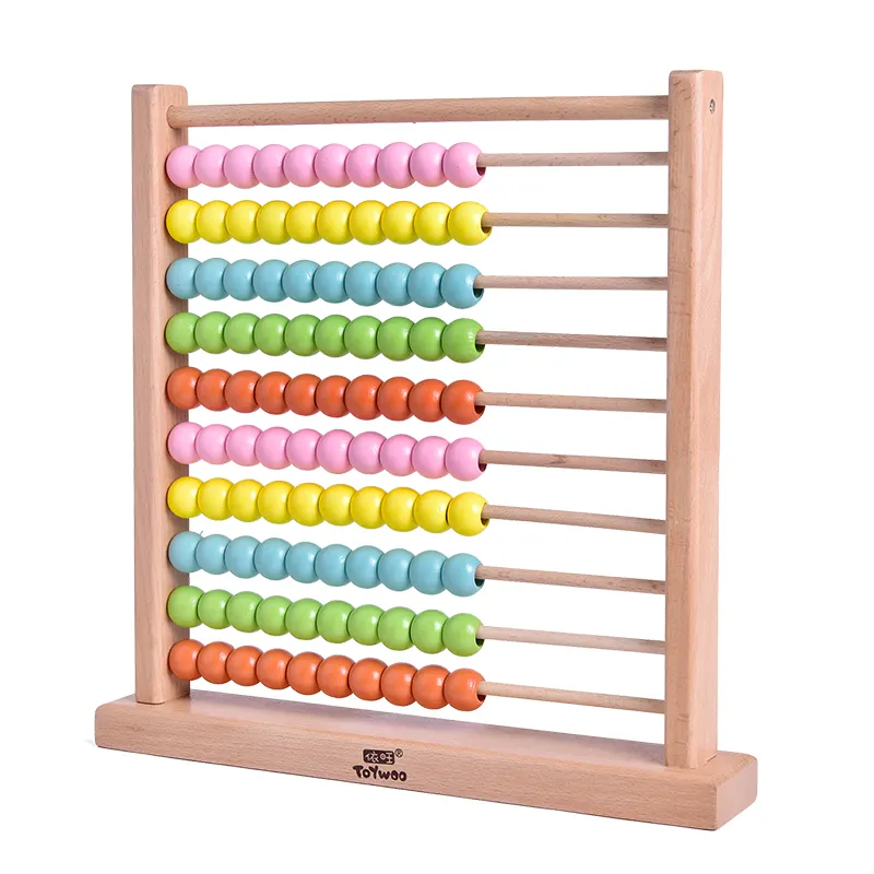 Brinquedo educacional de madeira para crianças, jogo Montessori de contas e contas, cálculo de números e ábaco, para crianças, meninos e meninas, matemática educacional