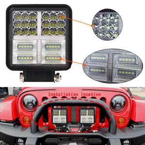 ファクトリーユニバーサルスクエア177Wデュアルカラートラックアクセサリー4x4インチショベルランプ<span class=keywords><strong>LED</strong></span>ワークライト