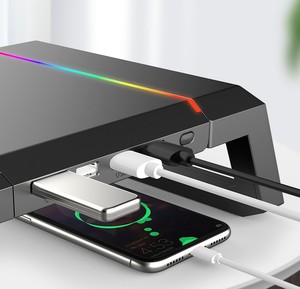 <strong>Monitor</strong> Stand Rise <strong>Computer</strong> Desk <strong>Monitor</strong> Stand Riser with Hub RGB Light and Charging Multi <strong>Function</strong> - Product Image 6