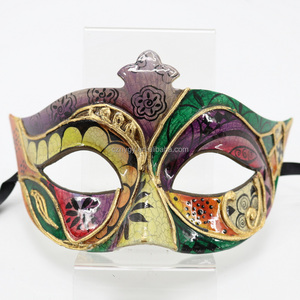 하이 퀄리티 플라스틱 반 얼굴 가장 무도회 볼 마스크 결혼식 할로윈 직접 공장 판매에 대한 손으로 그린 베네치아 스타일 - Product Image 4