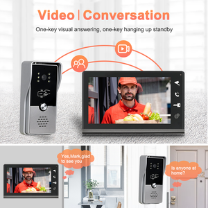 4 Wired Video <strong>Intercom</strong> Doorbell with 7 Inch Screen Support Monitor RFID Unlock Camera Doorbell Night Vison Home <strong>Intercom</strong> <strong>System</strong>