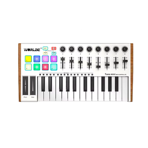 Venta al por mayor Worlde Tuna Mini 25 teclas Midi teclado controladores 25 teclas Usb Audio música estudio Piano 25 teclas para instrumentos musicales - Product Image 1