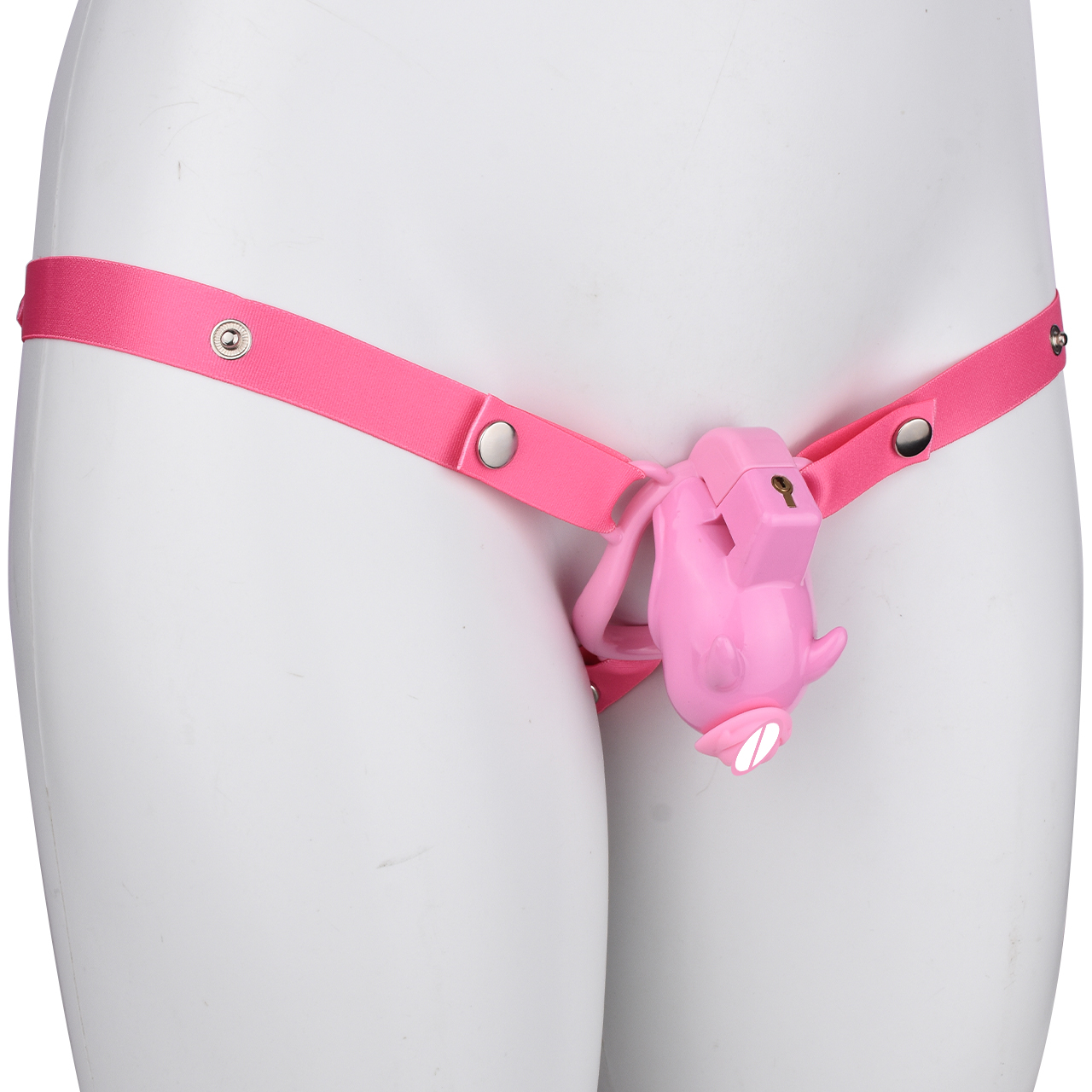 Cage rose + cathéter rose + ceinture rose