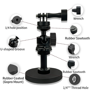 Magnetic Camera <strong>Mount</strong> with Mini Universal Head, Magnetic <strong>Mount</strong> Base Stand with <strong>1</strong>/<strong>4</strong>&quot; Thread Compatible with GoPro Hero Cameras - Product Image 2