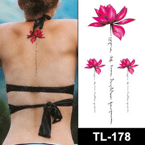 Người Đàn Ông Phụ Nữ Màu Đen Đầy Màu Sắc Chân Cánh Tay Vai Truyền Thống Tăng Tạm Thời Bộ Lạc Hoa Nhỏ Hình Xăm - Product Image 5