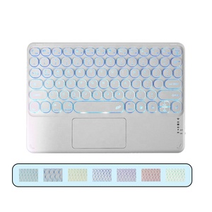 Para tabletas de 10 pulgadas Universal Slim Wireless Bluetooth Keyboard Touchpad RGB Teclado retroiluminado con batería recargable incorporada - Product Image 2