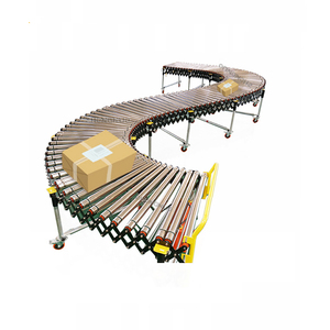 Transportador de rodillos de descarga extensible flexible por gravedad manual para clasificación de logística exprés - Product Image 2