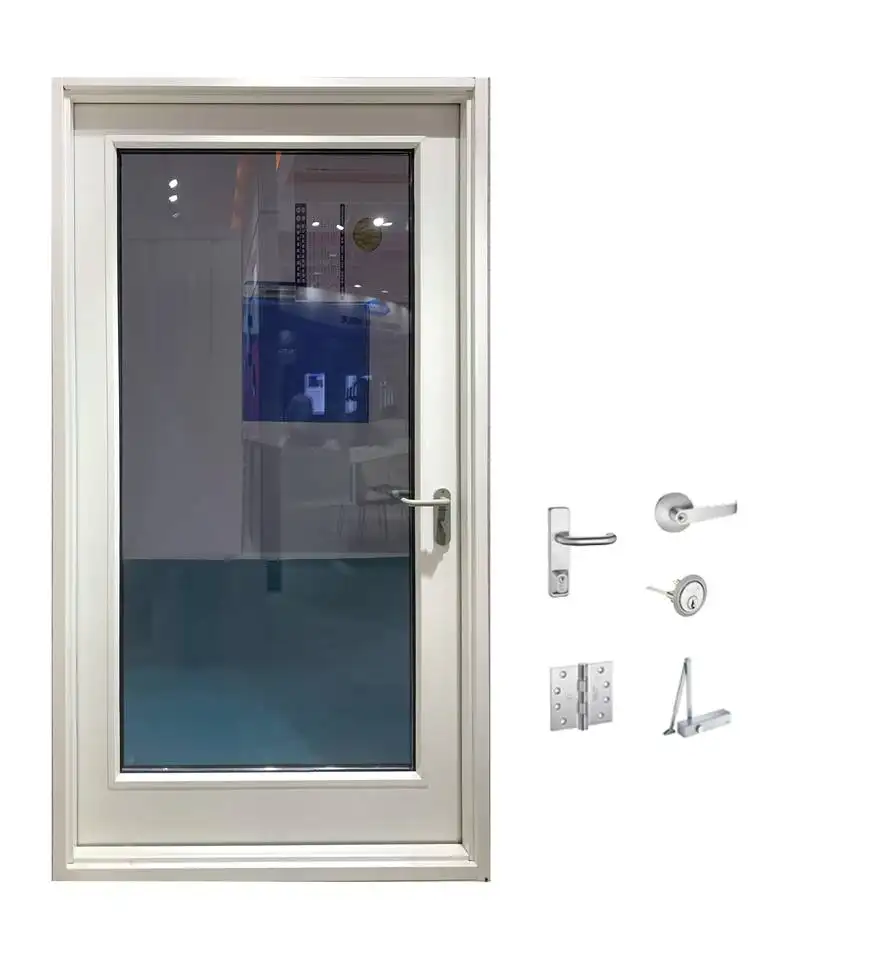 Neues Produkt Explosionsmaschine Boden Küche Holztür Entwurf kugelsicheres Glas Aluminium Fenster und Türen für Boden Feder MDQ