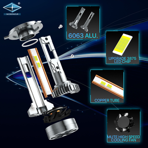 หลอดไฟแอลอีดี12V 146W 14600lm หลอดไฟ H1 H7 H4 9005 9006 9012สำหรับไฟรถยนต์อุณหภูมิ6500K สีใหม่ - Product Image 4