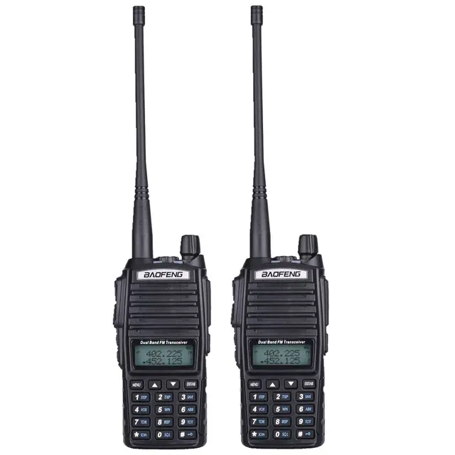 Baofeng UV-82 Walkie Talkie çift PTT taşınabilir iki yönlü telsiz vhf uhf el CB radyo istasyonu uzun menzilli radyo