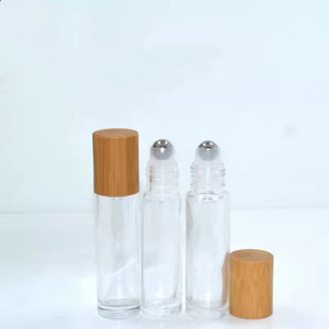 5ml 10ml 15ml透明つや消しアンバーガラス香水エッセンシャルオイルグラスロールボトルにアルミキャップ付きスチールローラーボール - Product Image 5