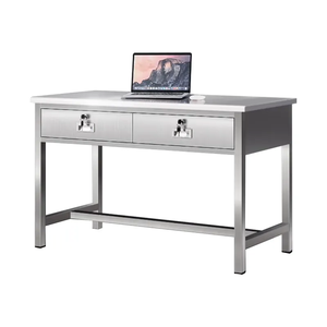 Moderner Design-Schreibtisch aus Edelstahl 304 mit Schloss und Schublade Computer Lab Workbench für den Büro gebrauch Workshop Workbench - Product Image 4