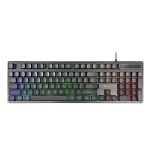 Nuevo lanzamiento, teclado para juegos de ordenador USB con cable de 104/105 teclas de teclas con mezcla de 3 luces LED, mezcla de luz única
