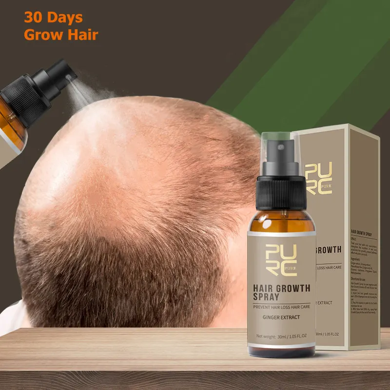 Spray de crecimiento del cabello de efecto rápido para tratamiento de pérdida de cabello Suero de aceite de crecimiento de cabello orgánico natural Etiqueta privada