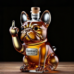Tùy Chỉnh Chai Rượu Vang 300Ml Vui Bulldog Whiskey Chai Thủy Tinh Rượu Vang Chai Decanter - Product Image 3