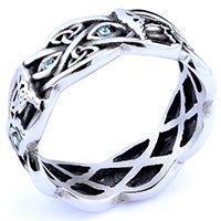 Sıcak satış Vintage Viking Celtic yüzük sınır ötesi Nordic passız moda takı toptan paslanmaz çelik titanyum çelik