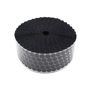 Cintas redondas de velcro con gancho y lazo, venta al por mayor para niños, bricolaje, Parte posterior transparente, autoadhesivo, gancho de doble cara y cinta de lazo, cierre a presión - Product Image 2