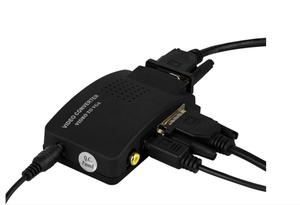 Adaptador AV compuesto a VGA para monitores CRT/jugadores de proyectores/consola de juegos antigua 480i a resolución 1024x768 RCA a VGA