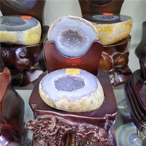 Toptan Doğal Kaya Geodes Kuvars Kristal Geodes Akik Bereket Feng Shui Için - Product Image 2