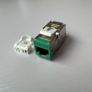 屏蔽彩色FTP RJ45网络梯形插孔6a无工具面板面板 - Product Image 4