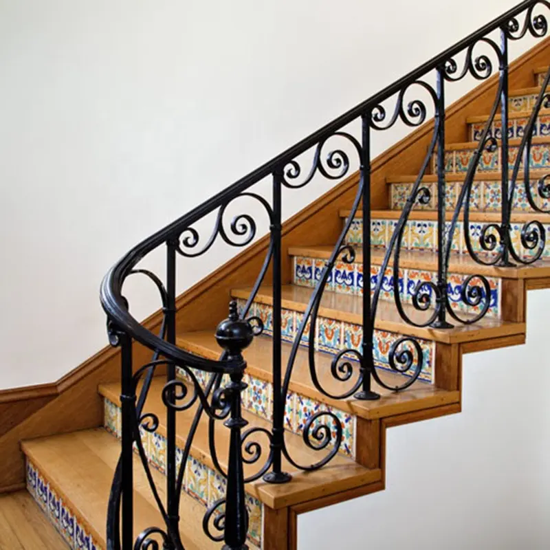 Top-selling wrought iron interior stair handrails