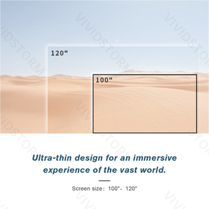 VIVIDSTORM 100 pulgadas ALR Luz ambiental Rechazando PET Marco de cristal negro Pantalla de proyección para proyector UST de tiro ultracorto - Product Image 5