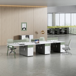 Escritorio modular en forma de L para ordenador, tomas de corriente, escritorio de esquina, archivador fijo, soporte para Monitor, oficina en casa, estación de trabajo con Panel de madera - Product Image 3