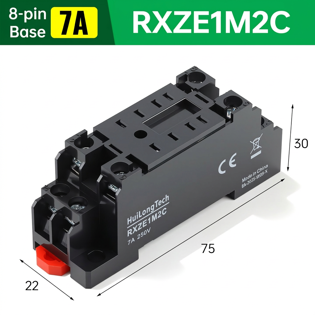 RXZE1M2C 8 broches Base