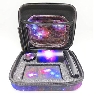 Tùy Chỉnh Bán Buôn Hút Phụ Kiện Thiết Lập Khói Kit Set Cán Khay Jar Máy Xay Cán Máy Lưu Trữ Ống - Product Image 5