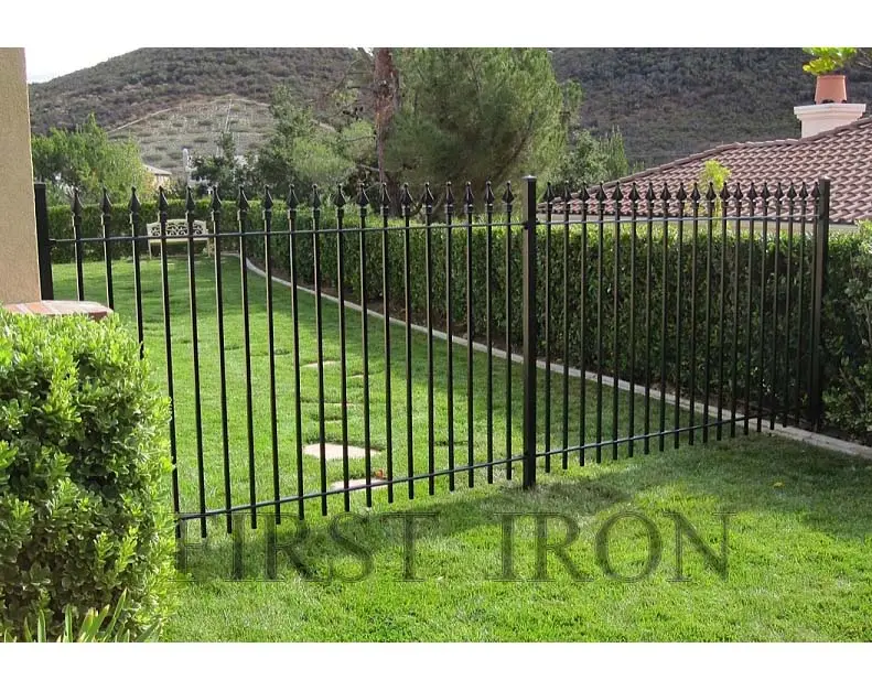 Cheap China outdoor yard decorative wrought iron houses gates and fence for sale
