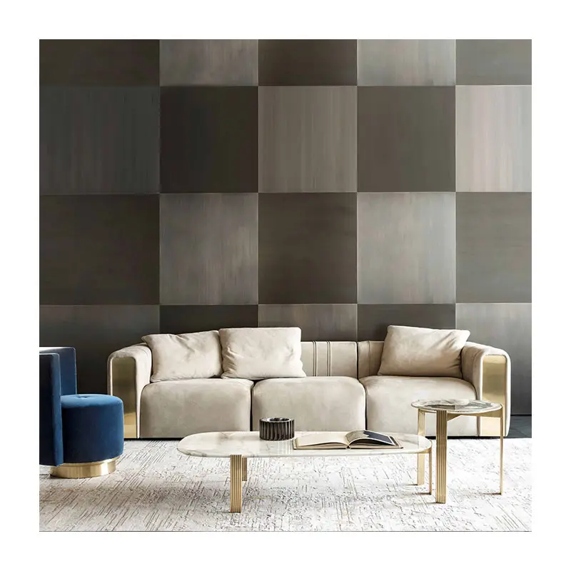 Conjunto de sofá de lujo elegante Seccional de alta calidad moderno nórdico, muebles para sentarse de 7 plazas, 4 sofás de sala de estar de paz para el hogar