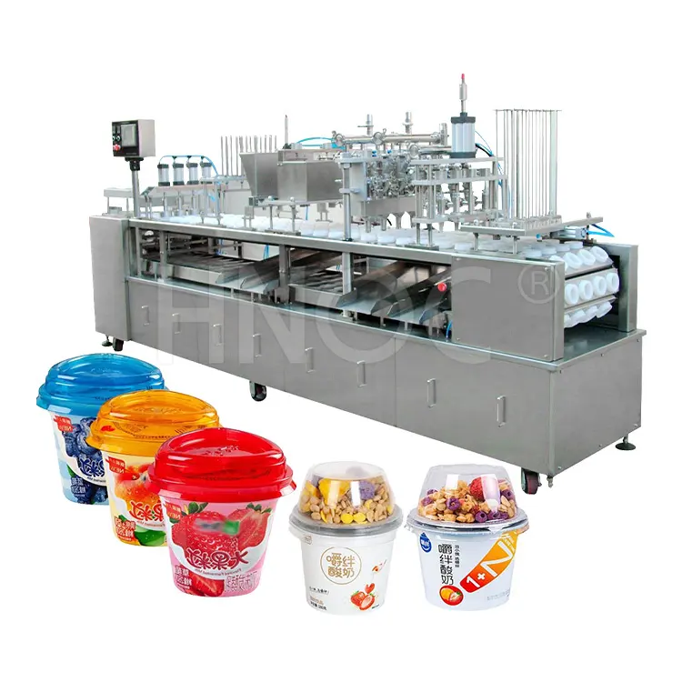 Hnoc Jelly tự động định lượng gia vị nước sốt táo cup điền vào và con dấu Ice Cream Cube gói Gói máy