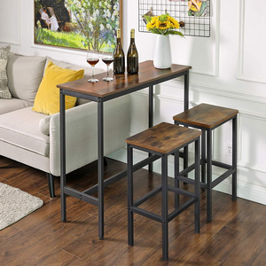 Greatway Study <strong>Computer</strong> <strong>Desk</strong> 47&quot; Home Office Writing Small <strong>Desk</strong>, Modern <strong>Simple</strong> Style PC Table, Black Metal Frame, Rustic Brown - Product Image 6