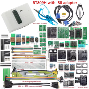 Original RT809H EMMC-Nand FLASH Universal Programmer+58 Item with BGA48 BGA63 BGA64 BGA169 Adapter RT809H EMMC Nand Flash TSOP48